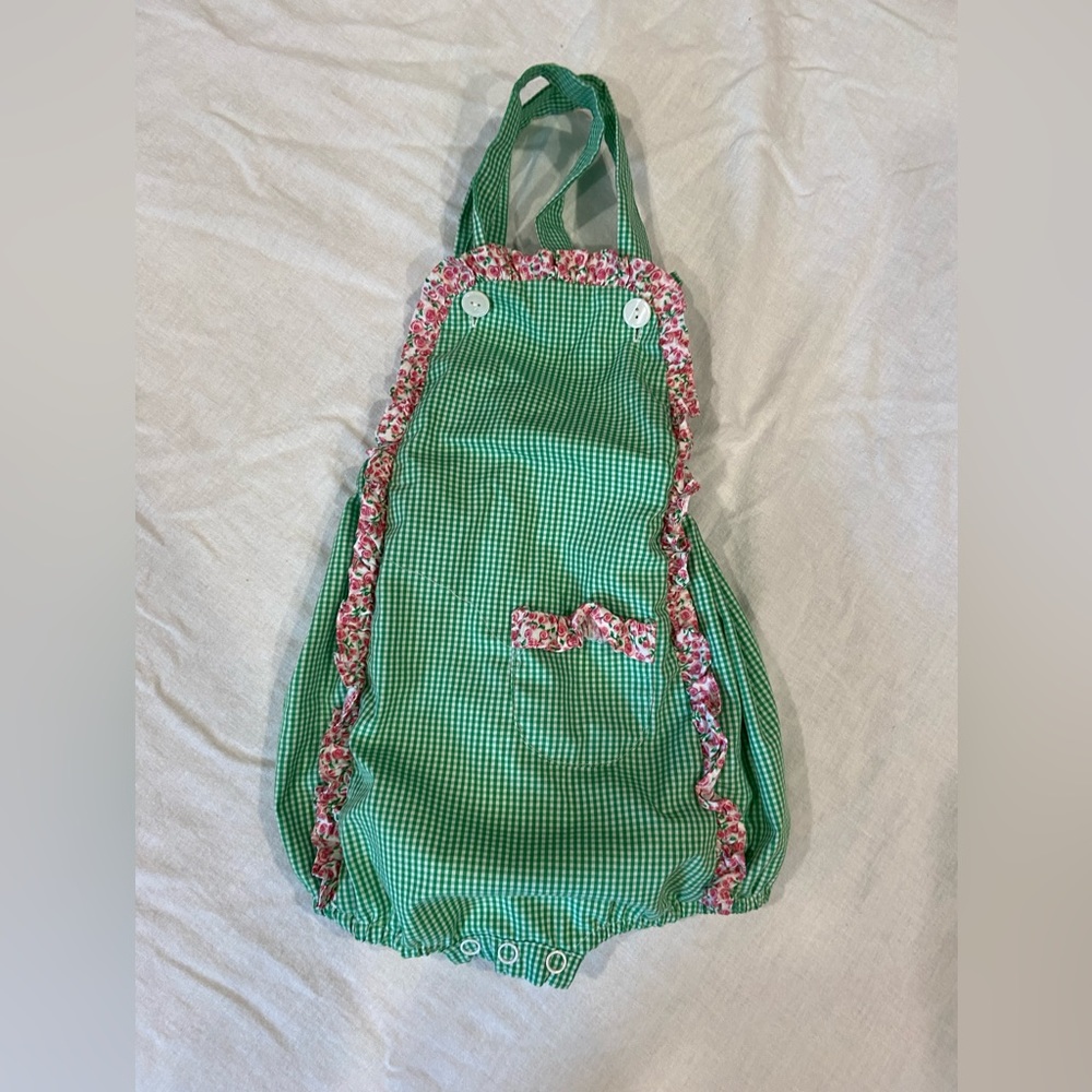 Baby Sen 24 m green spring romper